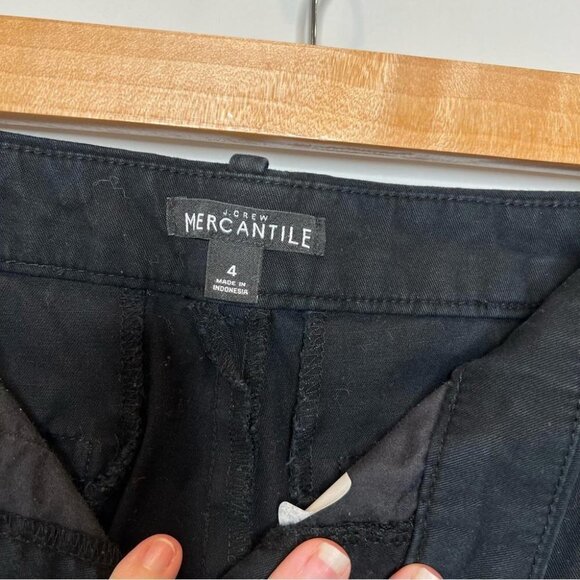 J Crew Mercantile Womens Size 4 Effortless Slim Crop Chino Pant Black Stretch - Picture 5 of 12